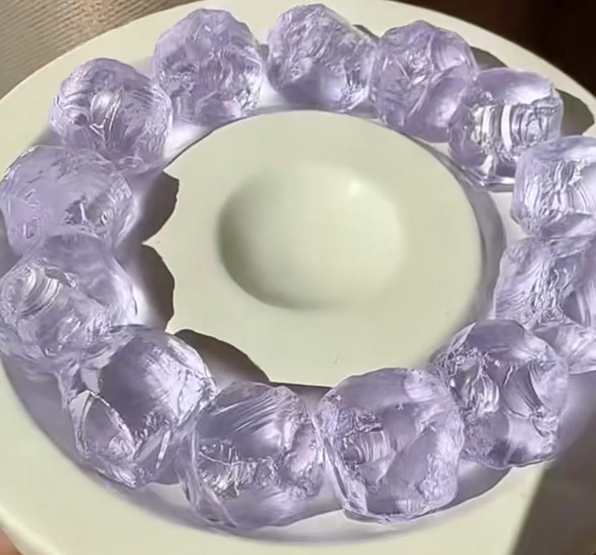 Lavender Purple Amethyst Beaded Bracelet – The Mist of Dawn for Soulful Stillness product photo