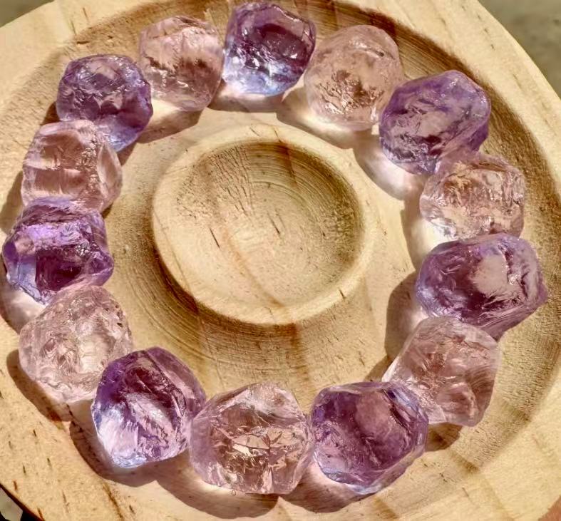 Purple Mix Crystal Beaded Bracelet – A Royal Tapestry of Wisdom, Intuition & Spiritual Grace product photo